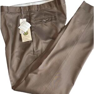 Linea Naturale Luxe Mens Pants 40 Derek Brown Made In USA Trousers Teflon Protec